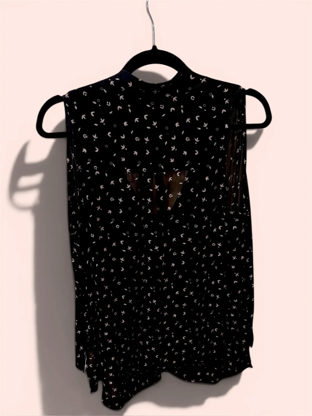 Free People Womens Sleeveless Tie Neck Bow Tank Blouse - Picture 8 of 10